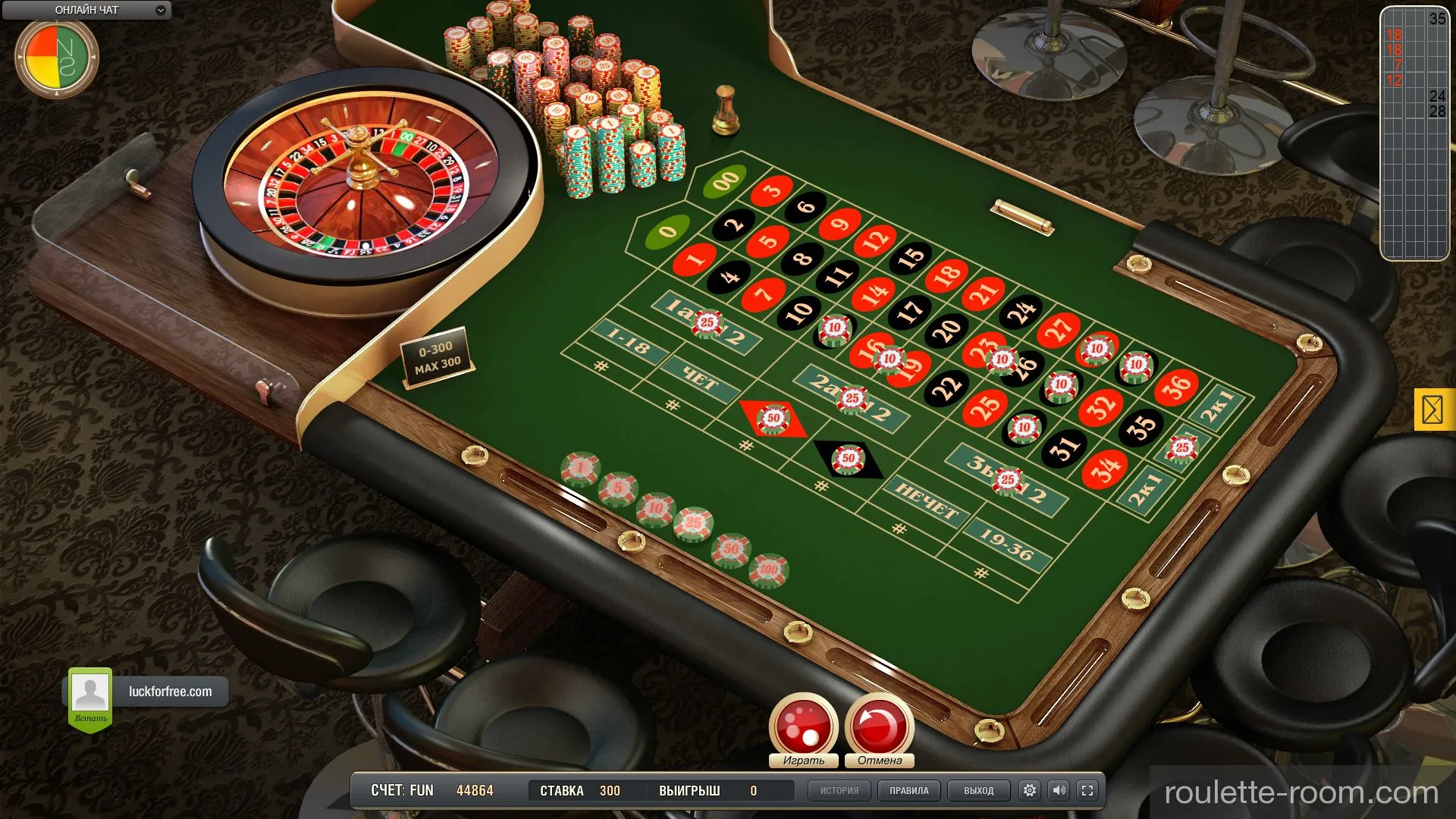 Рулетка американская в проекте roulette-room.com Рулетка американская